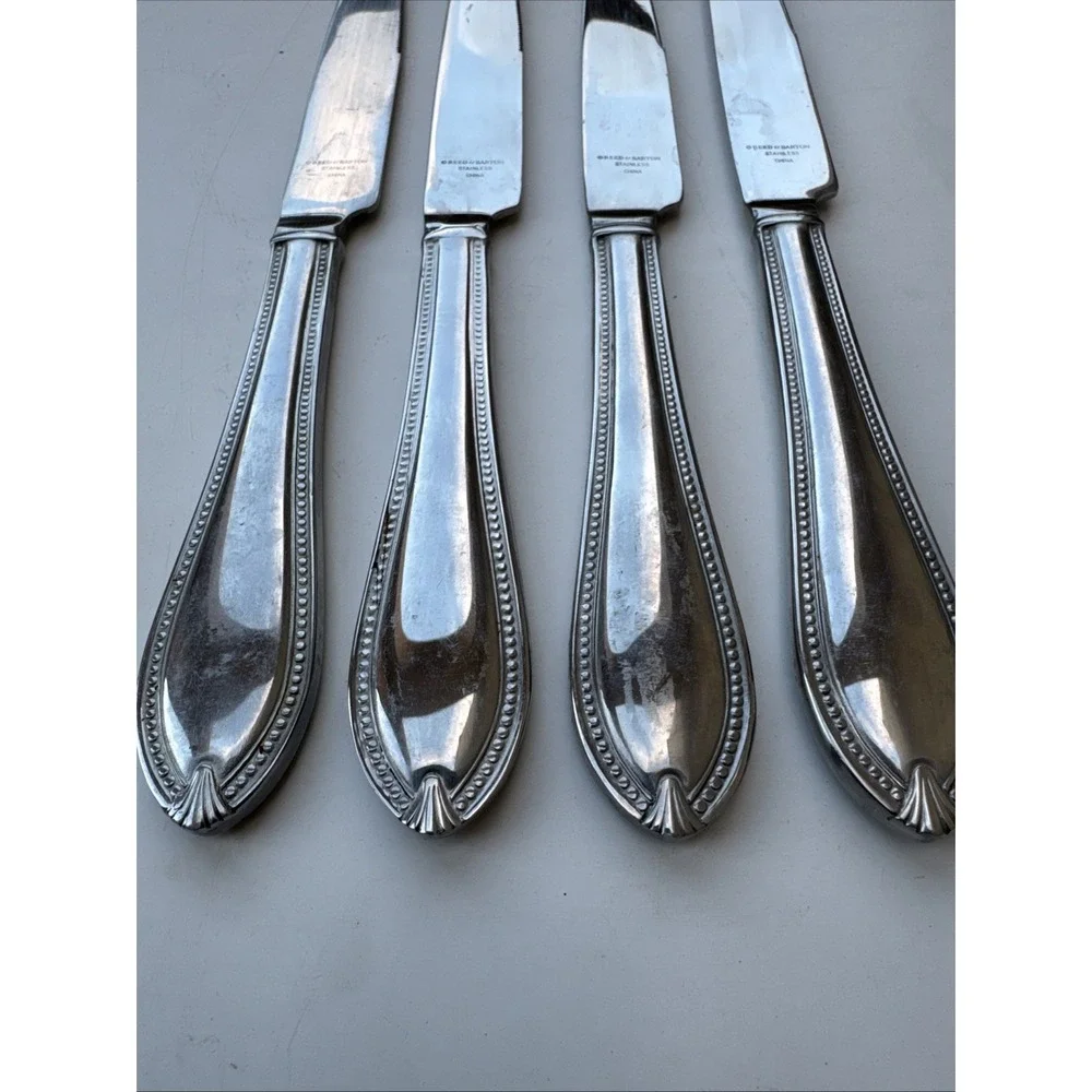 Reed & Barton Whitley Dinner Knife set of 4 Stainless‎ Steel MCM
